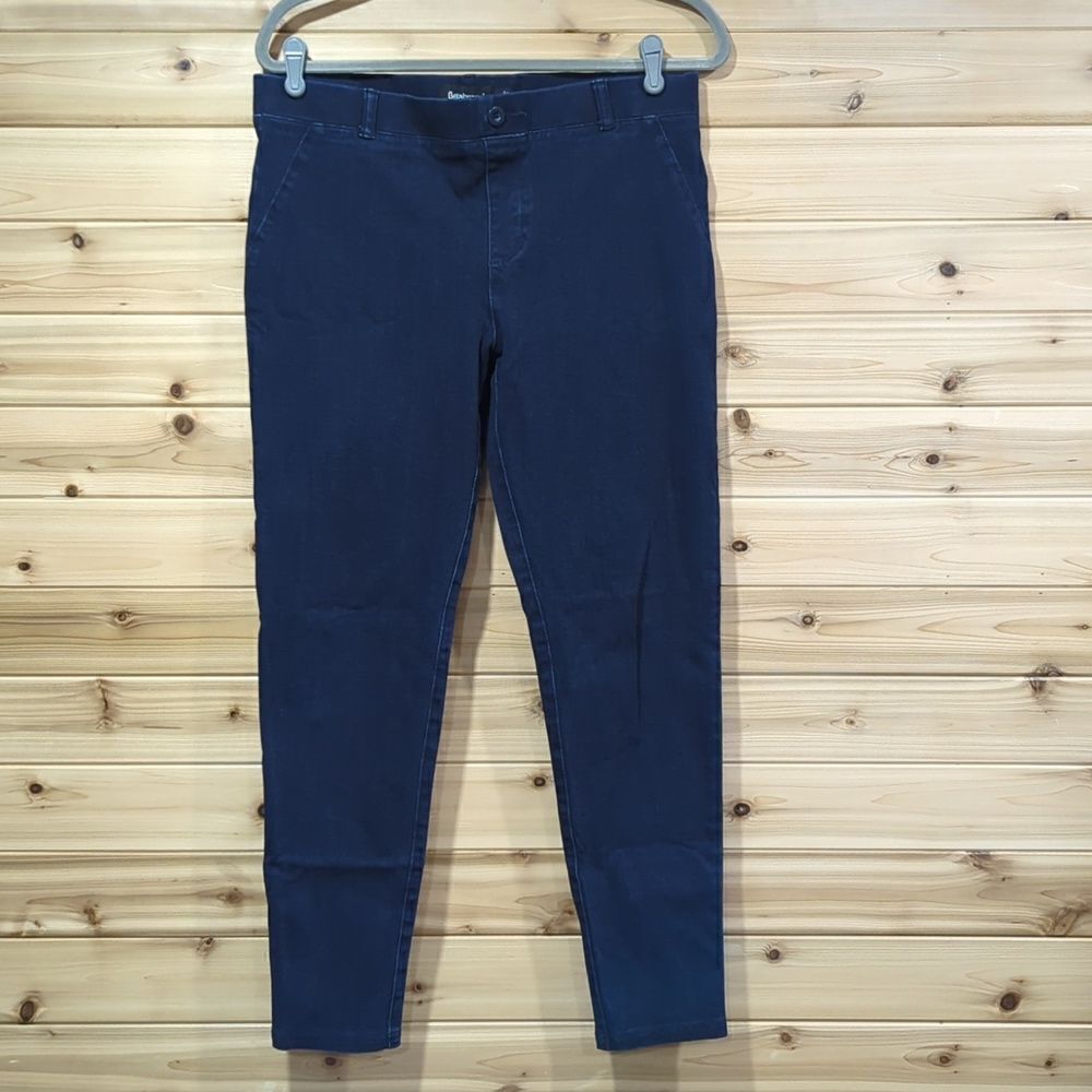 Betabrand Womens Jeans‎ Large Blue Pull on Skinny Jeans Dark Wash W1155-in